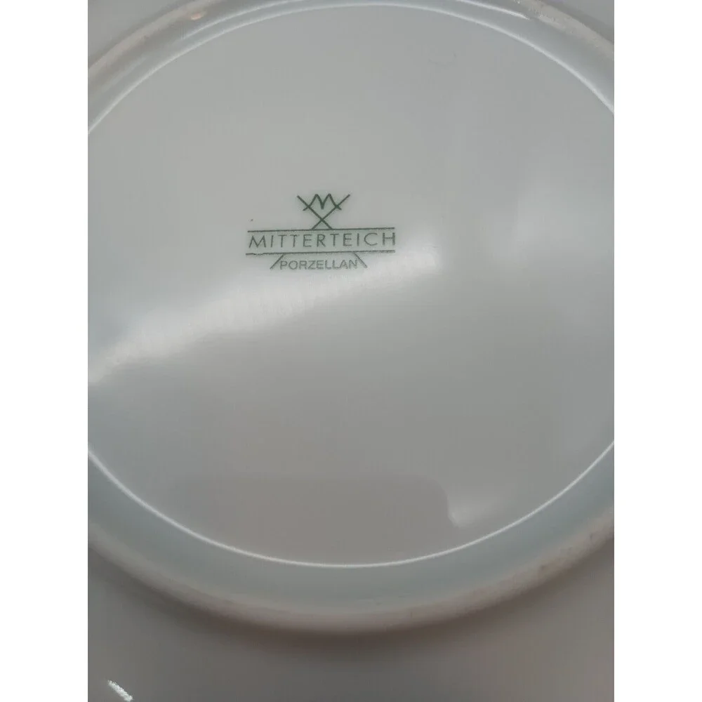 4 Mitterteich German Porcelain Bread & Butter Plates Dessert Appetizer Weave
